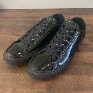 NWT Converse All-Star Tuxedo Black Patent Leather UNISEX Men's 9.5/ Women's 11.5